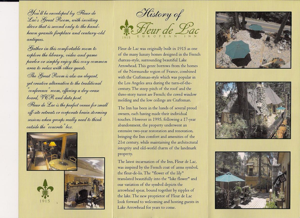 Fleur De Lac Europeran Inn Lake Arrowhead Zewnętrze zdjęcie